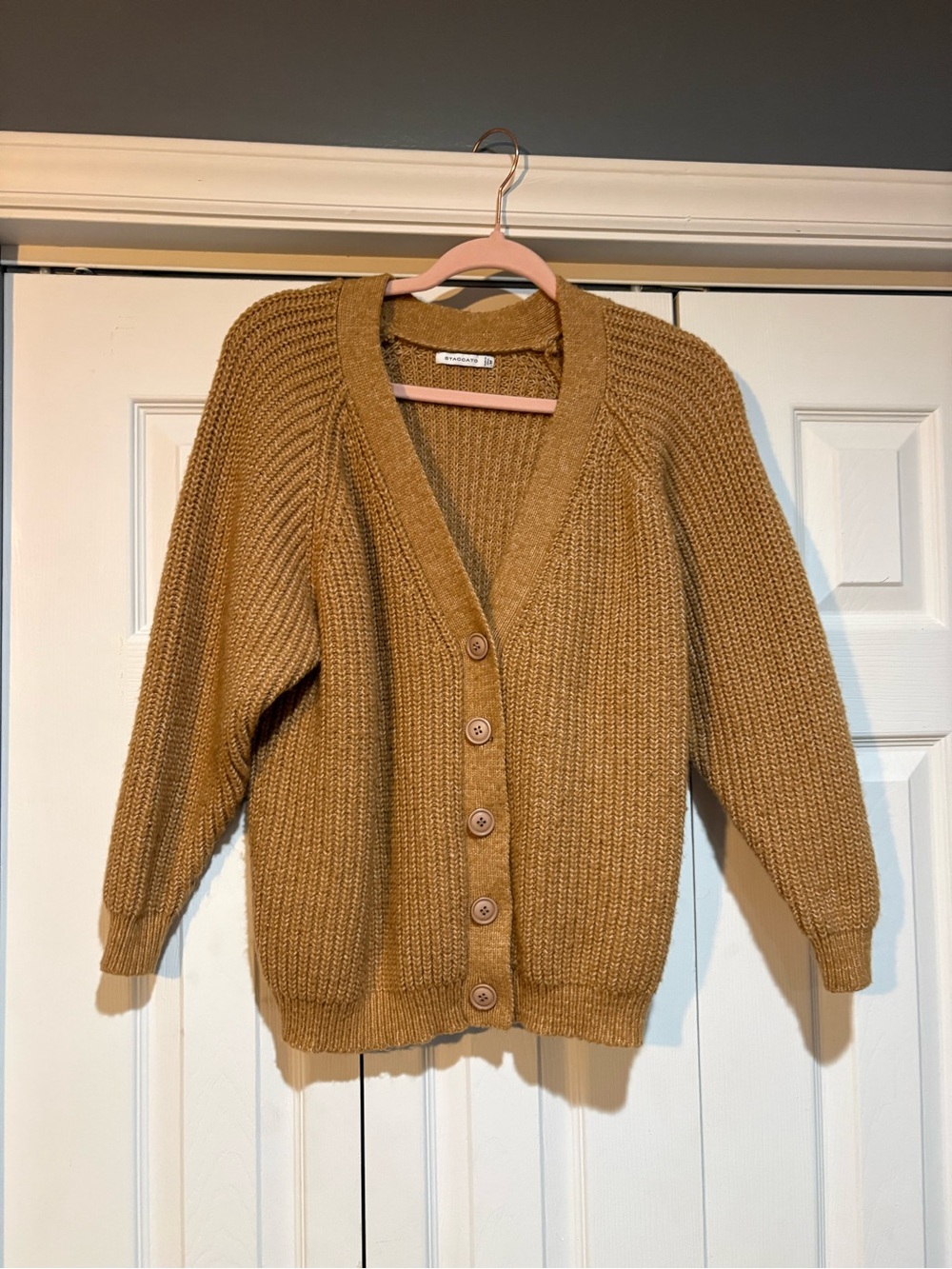 Staccato Mustard V-Neck Button Cardigan